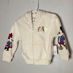 GAP Kids Cream Hoodie with Mickey and Minnie NWT